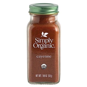 Simply Organic Cayenne Pepper, 2.89 Ounce - Pure Organic Spice with Great Flavor