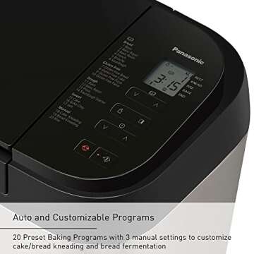 Panasonic Bread Maker with 20 Presets and Sensor Technology