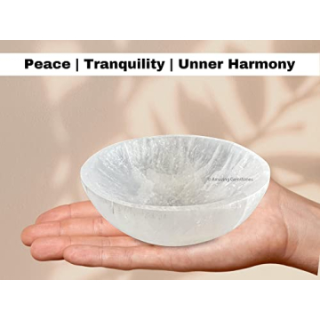 4" Selenite Bowl for Charging Healing Crystals and Stones