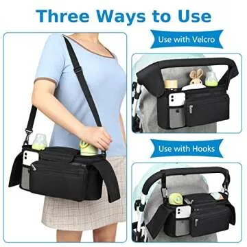 Accmor Stroller Organizer with Insulated Cup Holder