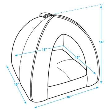 Pet Tent-Soft Bed for Dogs and Cats in Beige Corduroy