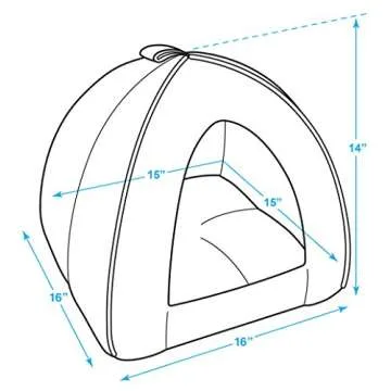 Pet Tent-Soft Bed for Dogs and Cats in Beige Corduroy