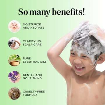 Cleansing Kids Shampoo for Dry Scalp - Dry Flaky Scalp Care Shampoo for Kids and Hair Build Up Remov...