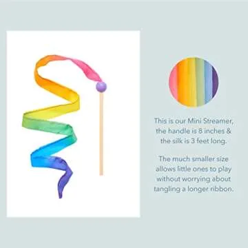 Sarah's Silks Mini Rainbow Streamer - Perfect for Kids Activities