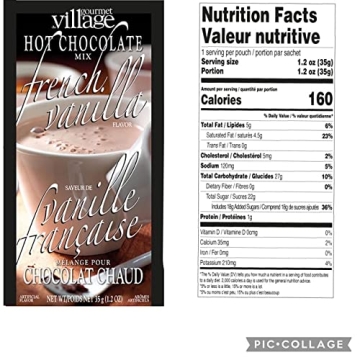 Gourmet Village Hot Chocolate Gift Set with Festive Cups