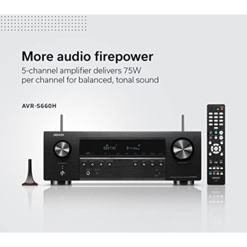 Denon AVR-S660H 5.2 Ch 8K Receiver - Premium Home Theater