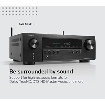 Denon AVR-S660H 5.2 Ch 8K Receiver - Premium Home Theater