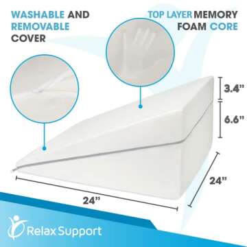 Adjustable Bed Wedge Pillow for Acid Reflux and Pain Relief