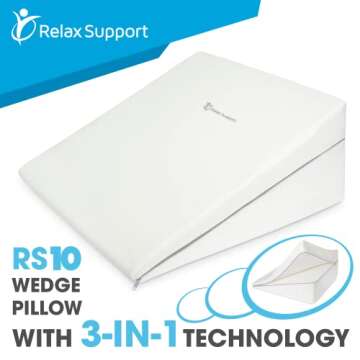 Adjustable Bed Wedge Pillow for Acid Reflux and Pain Relief