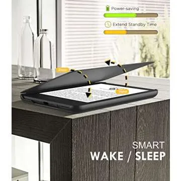 MoKo Case Fits 6" All-New Kindle (11th Generation-2024/2022 Release), Lightweight Shell Cover with Auto Wake/Sleep for Kindle 2024/2022 11th Gen e-Reader, Black