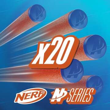 Nerf N Series N1 Darts, Includes 20 Refill Darts, Compatible Only with Nerf N Series Blasters, Outdoor Games, Ages 8+