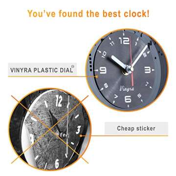 Vinyra Photographer Vinyl Record Wall Clock - Camera themed Gift Set Idea for Photography Lovers Pho...