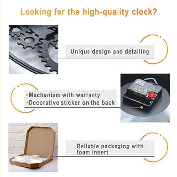 Vinyra Photographer Vinyl Record Wall Clock - Camera themed Gift Set Idea for Photography Lovers Photo Hobby Enthusiasts Women Girls Teens Her Kids - Room Home Decorations Art Decor 12” LP Clock Black