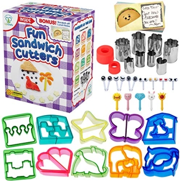 UpChefs Sandwich Cutters for kids - Create Healthy School Lunches in Minutes with These Fun Bento Lu...