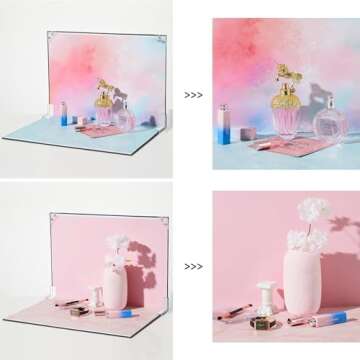 16x11.5 Inch Photo Backdrop Board Small Product Photography Backdrop Kit, 6PCS Double Sided 12 Patte...