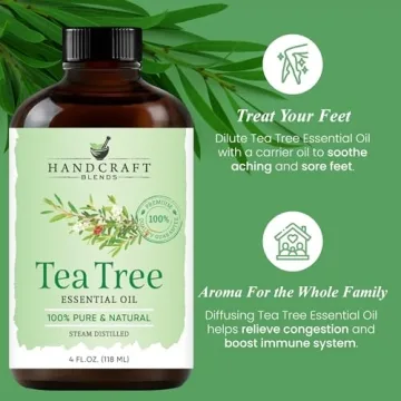 100% Pure Tea Tree Essential Oil for Aromatherapy & Cleaning
