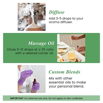 100% Pure Tea Tree Essential Oil for Aromatherapy & Cleaning