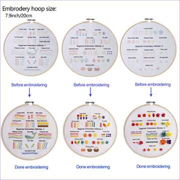 Fanryn Beginner Embroidery Kit - 3 Sets for Craft Lovers
