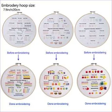Fanryn Beginner Embroidery Kit - 3 Sets for Craft Lovers