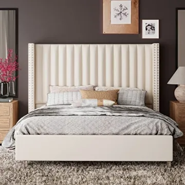 Explore the Jocisland King Size Velvet Bed Frame