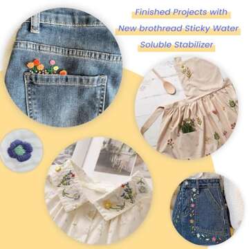 New brothread Sticky Water Soluble Embroidery Stabilizer