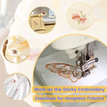 New brothread Sticky Water Soluble Embroidery Stabilizer