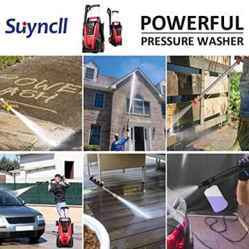 Suyncll Electric Pressure Washer - 2.3GPM Power Cleaner