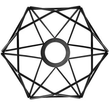 EE Eleven Master Lighting Metal Cage Lampshade for Pendant Light Cord Kit Vintage Lamp Holders Hanging Lighting Cord Fixture Farmhouse Bedroom Dining Room Decoration (3 Packs/Diamond Shape)