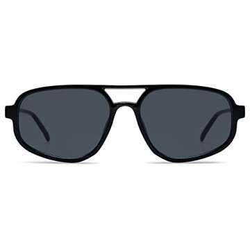 SOJOS Aviator Sunglasses for Women & Men, Retro, Double Bridge, Trendy lightweight, 90s Shades (SJ22...