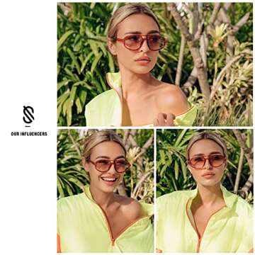 SOJOS Aviator Sunglasses for Women & Men, Retro, Double Bridge, Trendy lightweight, 90s Shades (SJ2247, Black Grey)