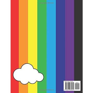 Cute Rainbow Stripe Wide Ruled Composition Notebook