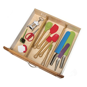 Adjustable Bamboo Drawer Dividers for Kitchen Organization