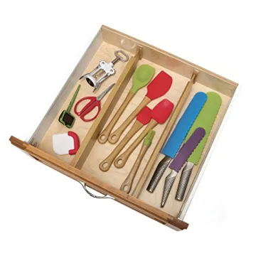 Adjustable Bamboo Drawer Dividers for Kitchen Organization