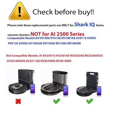 JoyBros 24pcs Big-Kit Replacement Part Accessories Compatible for Shark IQ R101AE RV1001AE AV912S AV...
