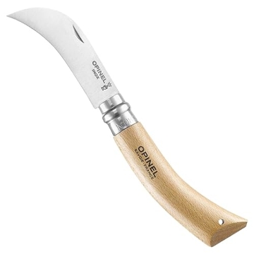 Opinel No. 8 Pruning Folding Knife - Stainless Steel for Pruning, Grafting, Harvesting, Gardening, a...