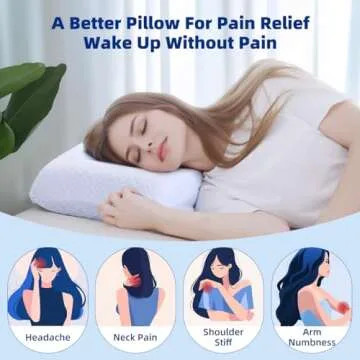 LOFE Adjustable Memory Foam Pillow - 4 Heights from 1.2 to 4.8in, Cervical Pillow for Neck Pain Relief, Neck Support Pillow for Side Sleepers, Cooling for Back/Stomach Sleeping, CertiPUR-US