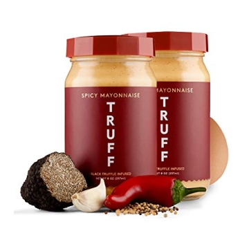 TRUFF Spicy Mayo - Gourmet Mayonnaise with Black Winter Truffles, Sunflower Oil, and Jalapeños, Glu...