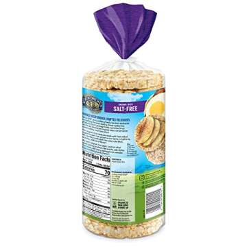 Lundberg Organic Brown Rice Cakes, Salt-Free, Gluten-Free, Vegan, Healthy Snacks, 8.5 Ounce (Pack of...