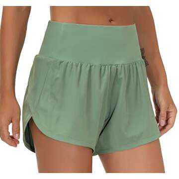 Comfortable High Waisted Running Shorts for Women