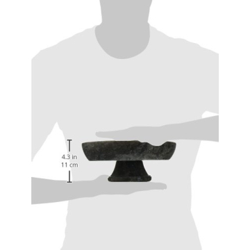 Creative Home Charcoal Marble Bowl 10" x 10" Dark Gray