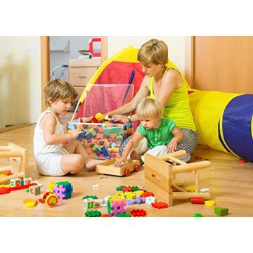 Starogegc Clear Plastic Kids Toy Storage, Stackable Organizer