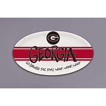 Magnolia Lane Georgia Bulldogs Heavyweight Melamine Oval Platter