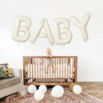40 Inch Beige BABY Balloon for Baby Shower Events