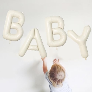 40 Inch Beige BABY Balloon for Baby Shower Events