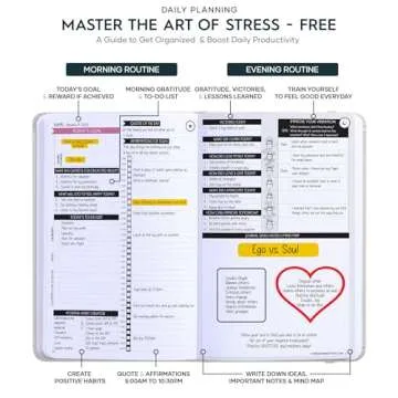 Gratitude Journal for Women & Men - 5 Minute Self Care Journal | 90-Day Undated Daily Planner for Positivity, Affirmations & Manifestation | Guided Mindfulness, Reflection | Vision Board + Stickers