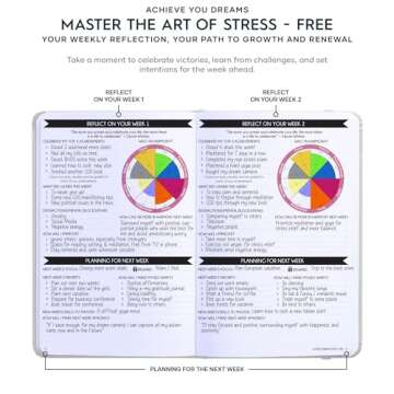 Gratitude Journal for Women & Men - 5 Minute Self Care Journal | 90-Day Undated Daily Planner for Positivity, Affirmations & Manifestation | Guided Mindfulness, Reflection | Vision Board + Stickers