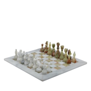 Exclusive Handmade Marble Chess Set for Adults - Best Home Décor Gift with Velvet Box