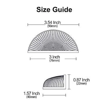 Alzassbg 5 Pack Antique Brass Cabinet Cup Pulls, 3 Inch(76mm) Hole Centers Cabinet Handles Hardware Shell Bin Cup Drawer Pulls Handles AL3033AE