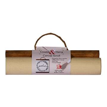 Fredrix Create & Hang: Scroll Canvas, Dixie 17.5 Ounce Acrylic Primed Canvas, 12 by 16 Inch (48401)
