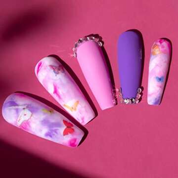 Beetles Summer Pink Gel Nail Polish Set - 6 Colors Magenta Purple Gel Polish, Soak Off Gel Polish Set Nail Art Nail Lamp Cured, 7.3ml Each Bottle Nail Gel Kit for Glitz Glamour Gifts